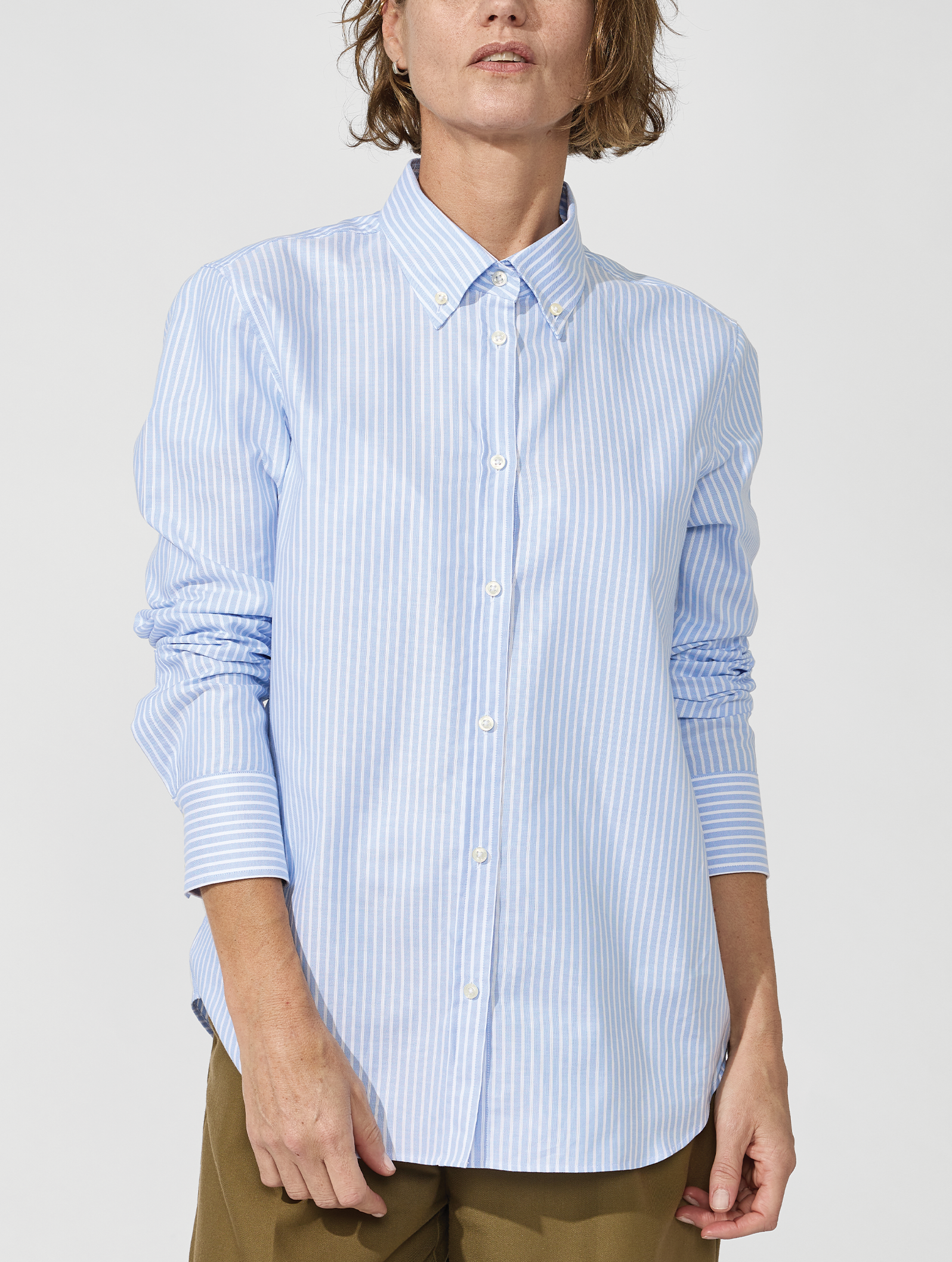 OB2 STUDIO CITY STRIPE OXFORD | WOMEN (LIGHT BLUE)
