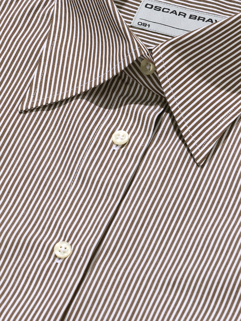 OB1 OFFICE PENCIL STRIPE POPLIN | WOMEN (CHOCOLATE)
