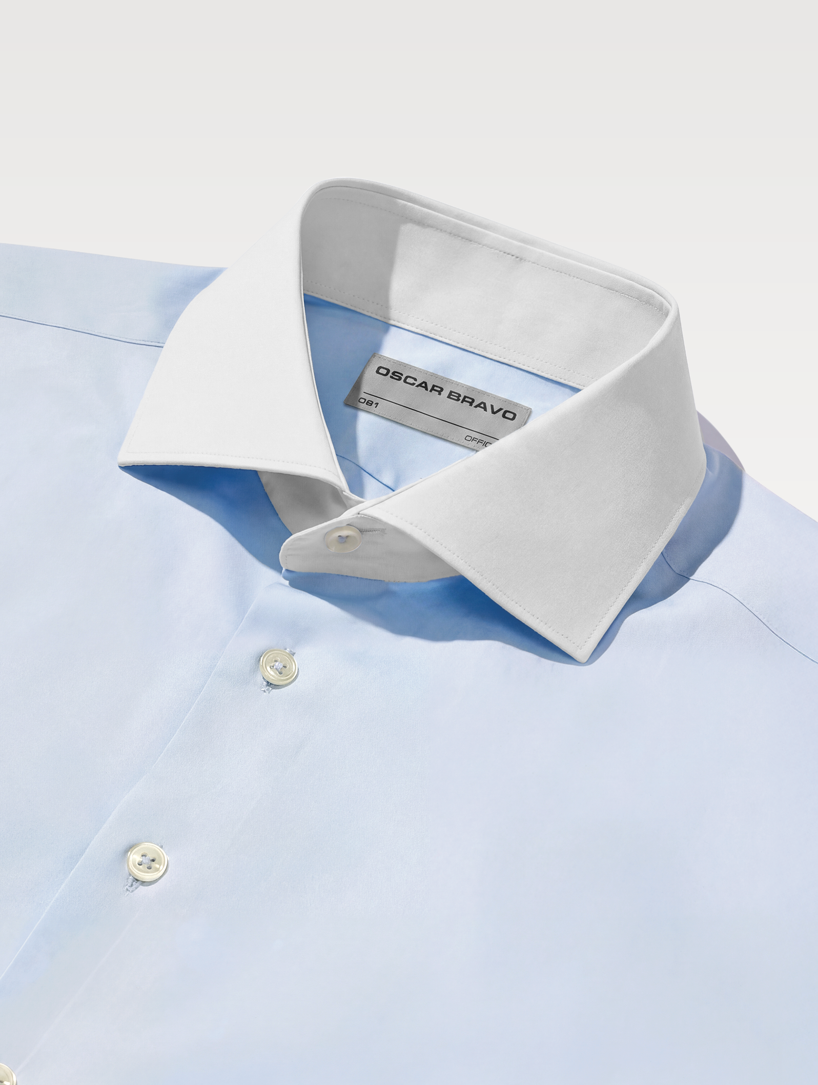 OB1 OFFICE CORE FINE POPLIN | MEN (LIGHT BLUE) | BANKER (WHITE)