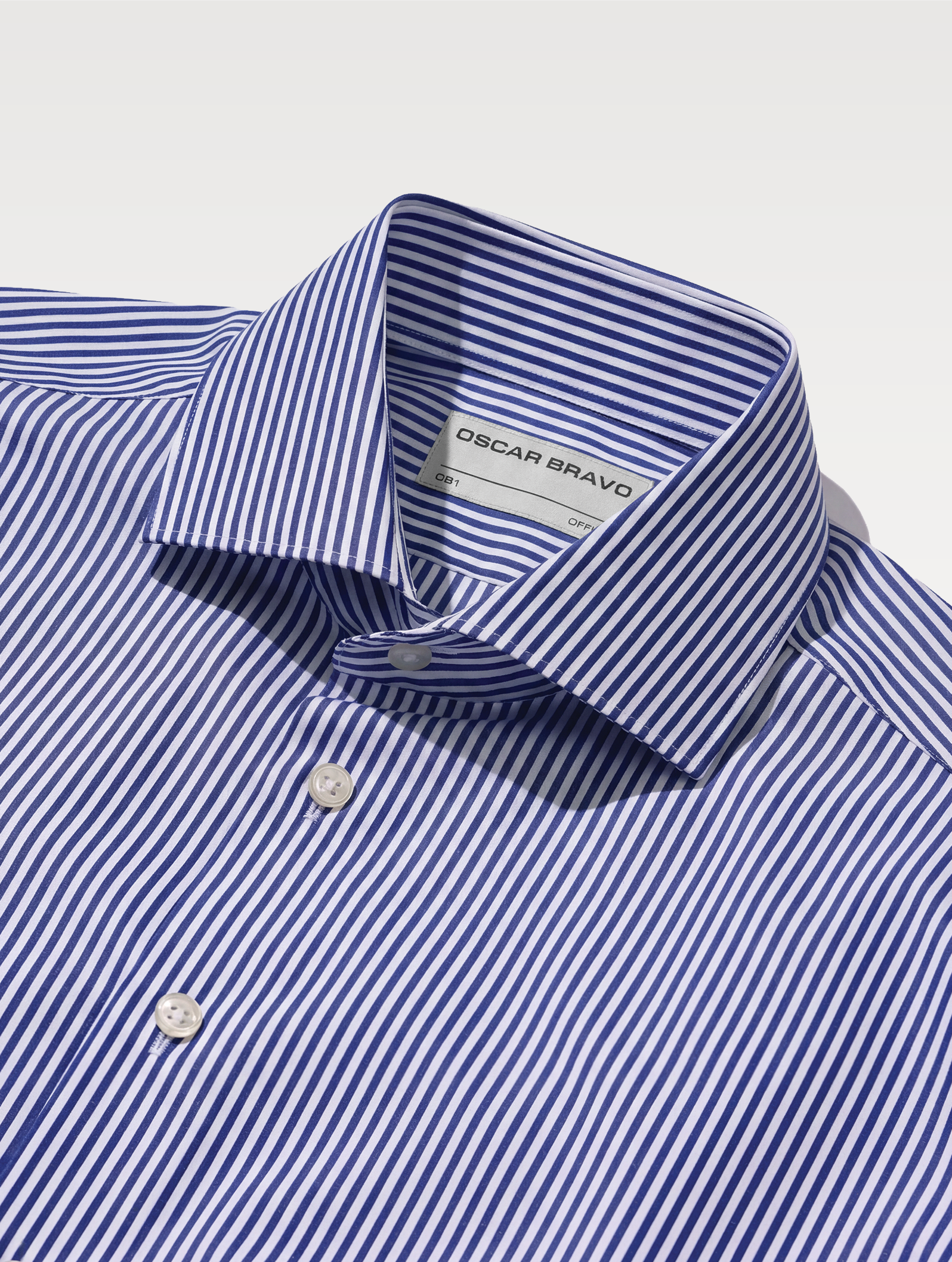 OB1 OFFICE BENGAL STRIPE FINE POPLIN | MEN (DARK BLUE)