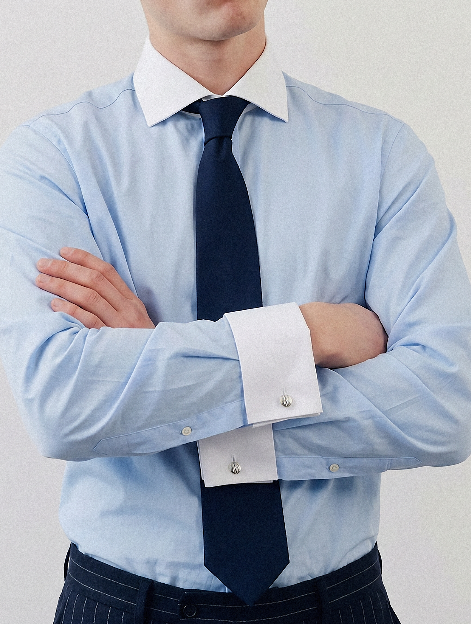 OB1 OFFICE CORE FINE POPLIN | MEN (LIGHT BLUE) | BANKER (WHITE)