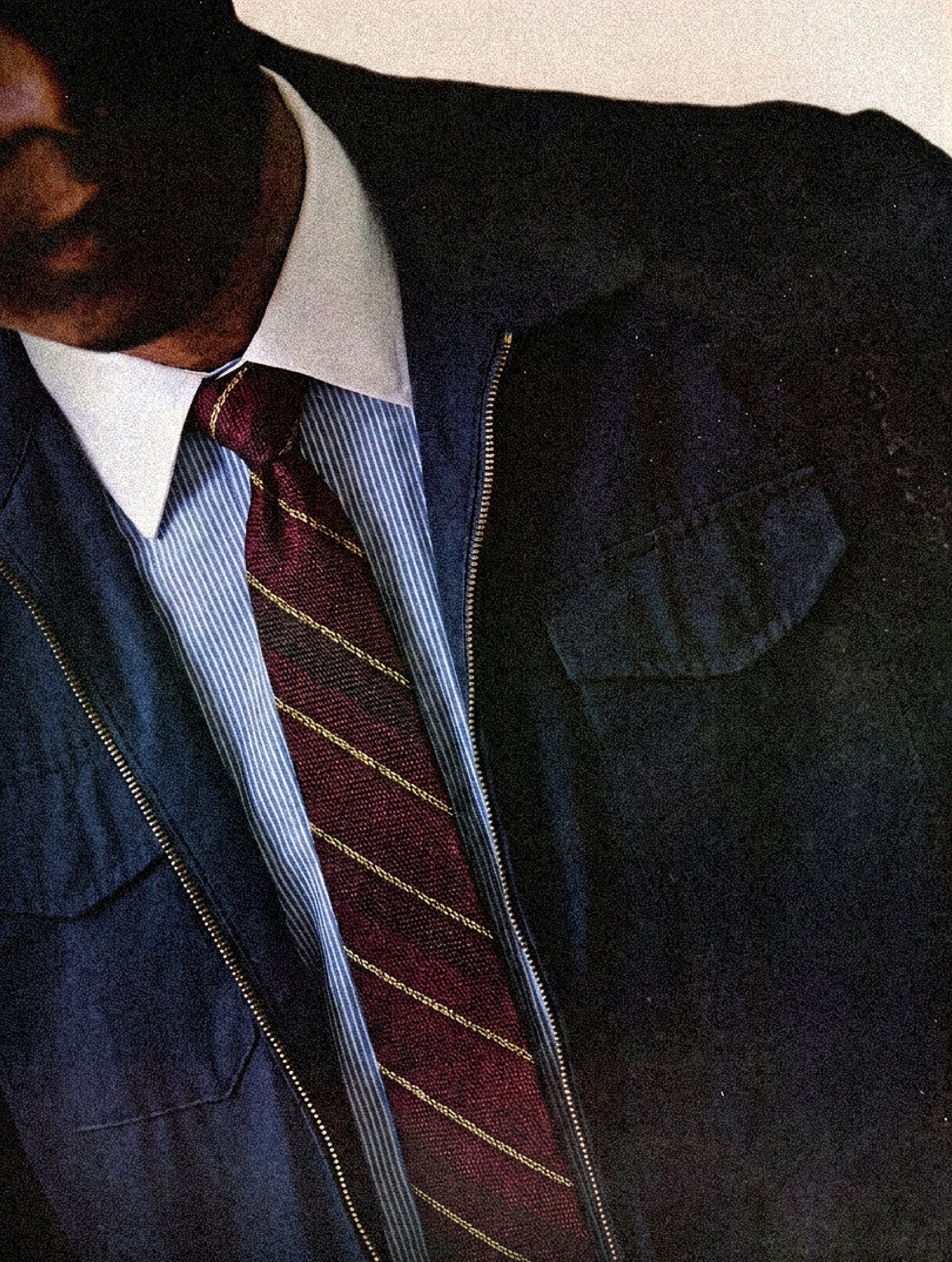 OB1 OFFICE MINI STRIPE POPLIN | MEN (LIGHT BLUE) | BANKER (WHITE)