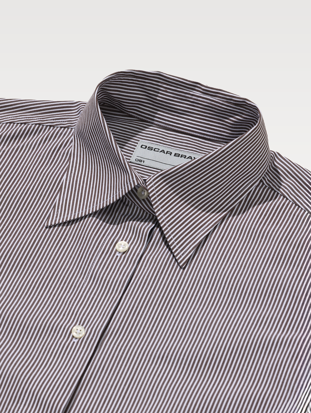 OB1 OFFICE PENCIL STRIPE POPLIN | WOMEN (CHOCOLATE)