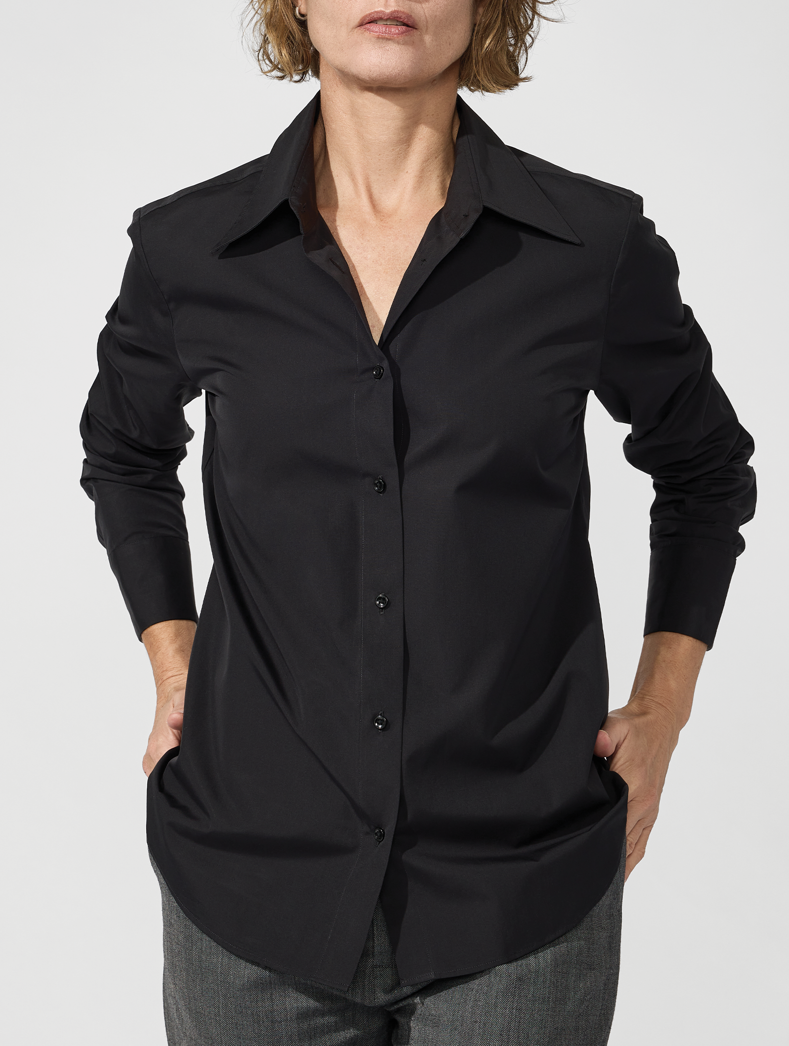 OB1 OFFICE CORE FINE POPLIN | WOMEN (BLACK)