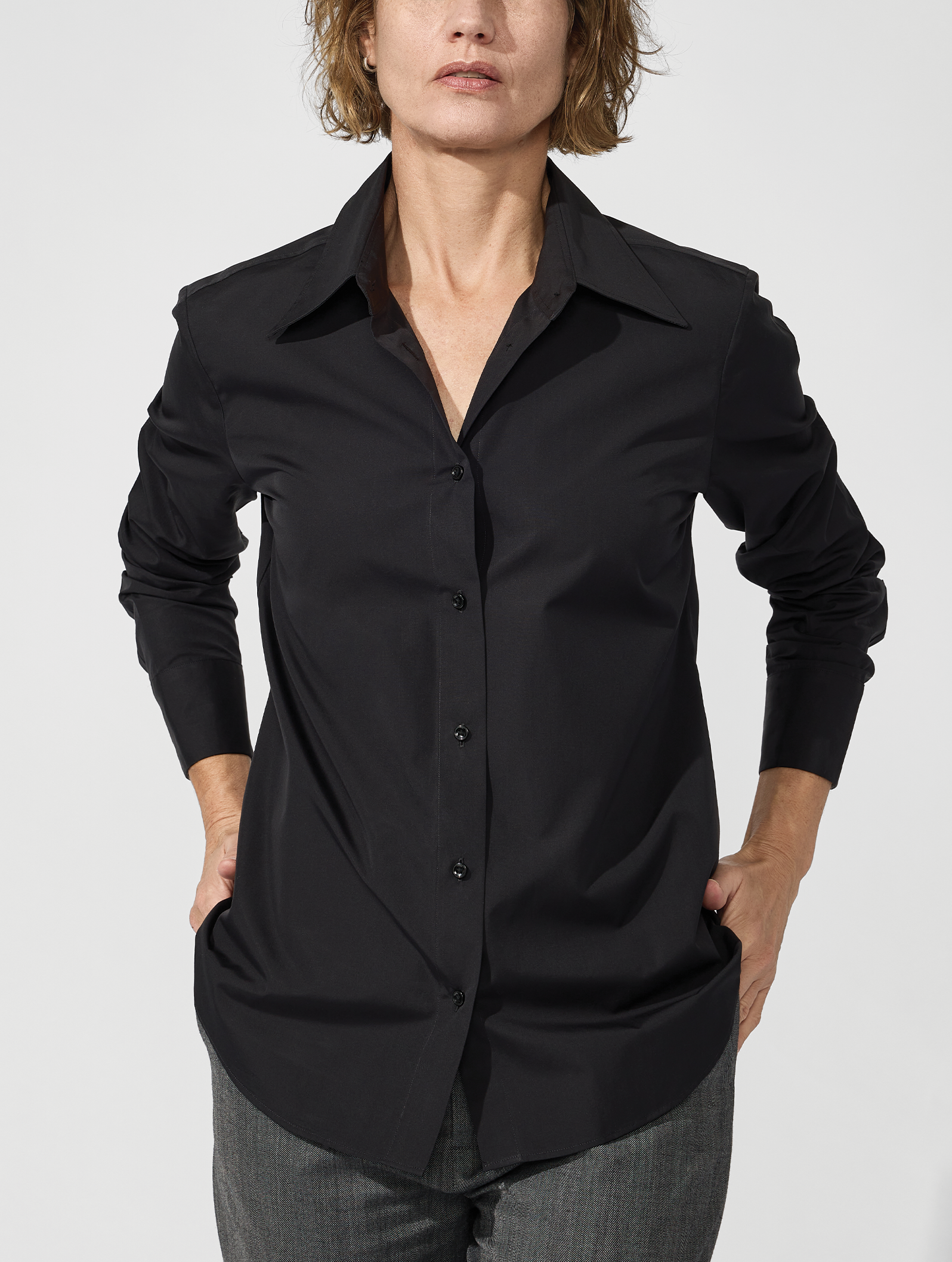 OB1 OFFICE CORE FINE POPLIN | WOMEN (BLACK)
