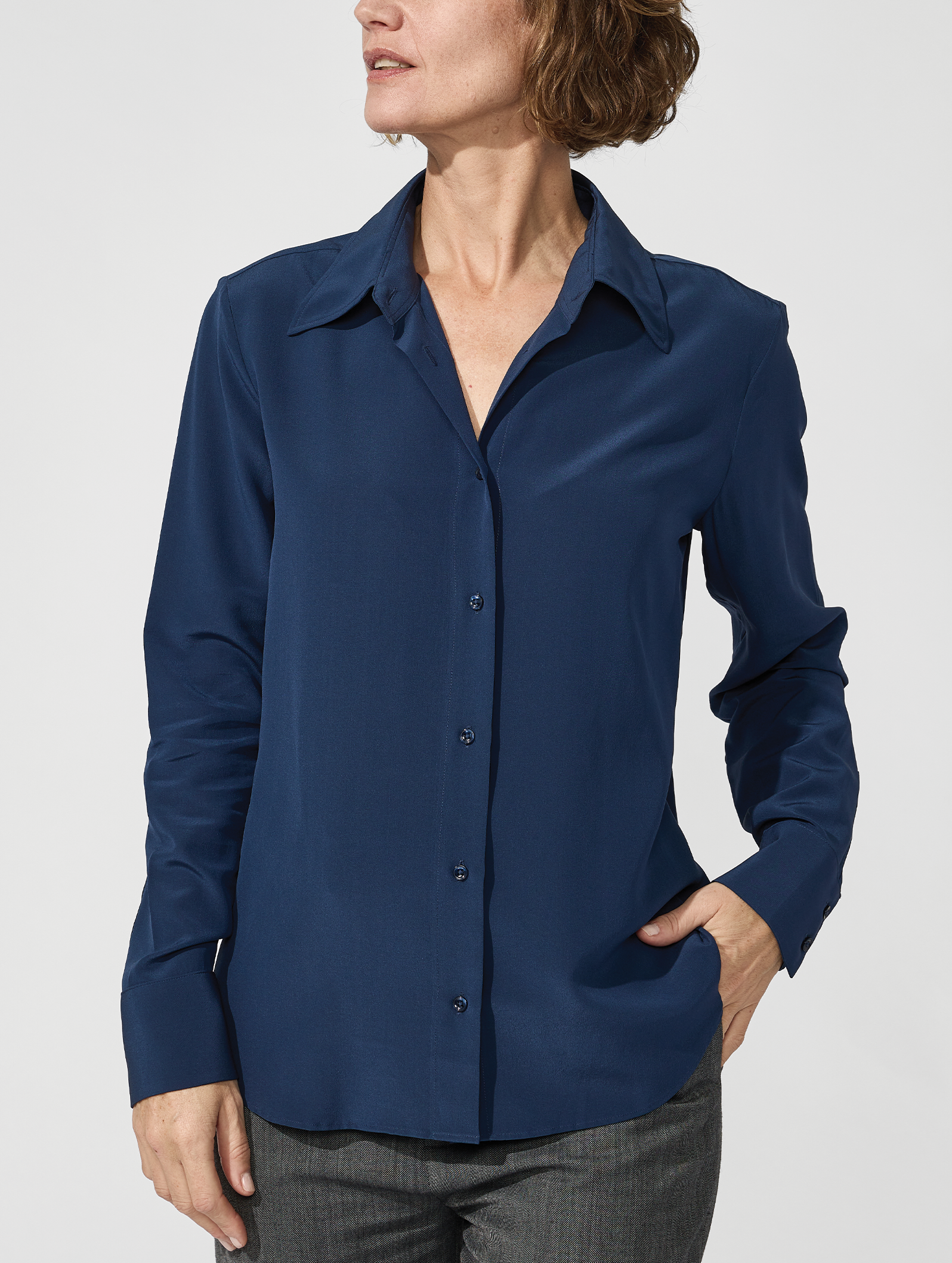 OB1 OFFICE CORE SILK | WOMEN (NAVY)