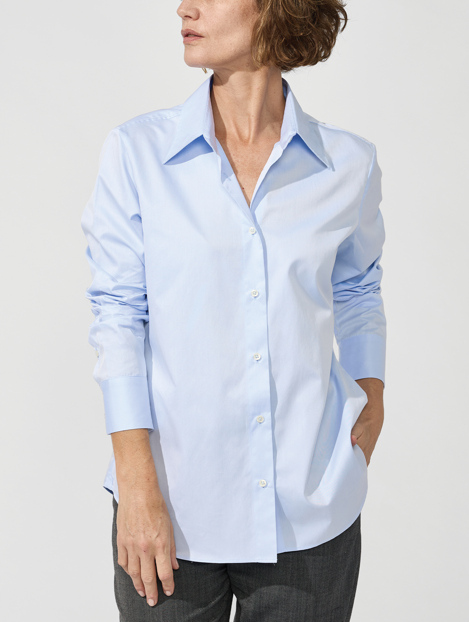 OB1 OFFICE CORE FINE TWILL | WOMEN (PALE BLUE)