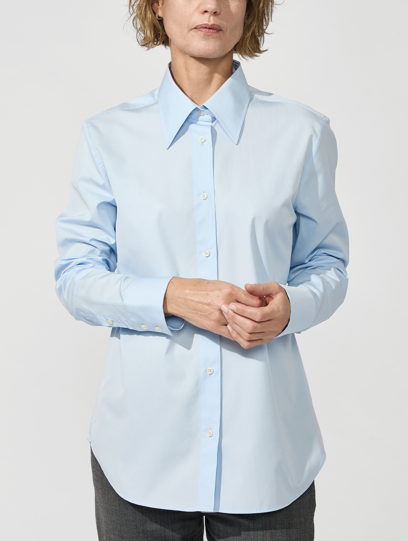 OB1 OFFICE CORE FINE POPLIN | WOMEN (LIGHT BLUE)