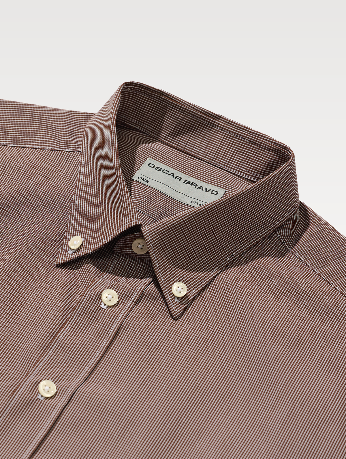OB2 STUDIO MICRO-CHECK POPLIN | MEN (CHOCOLATE)