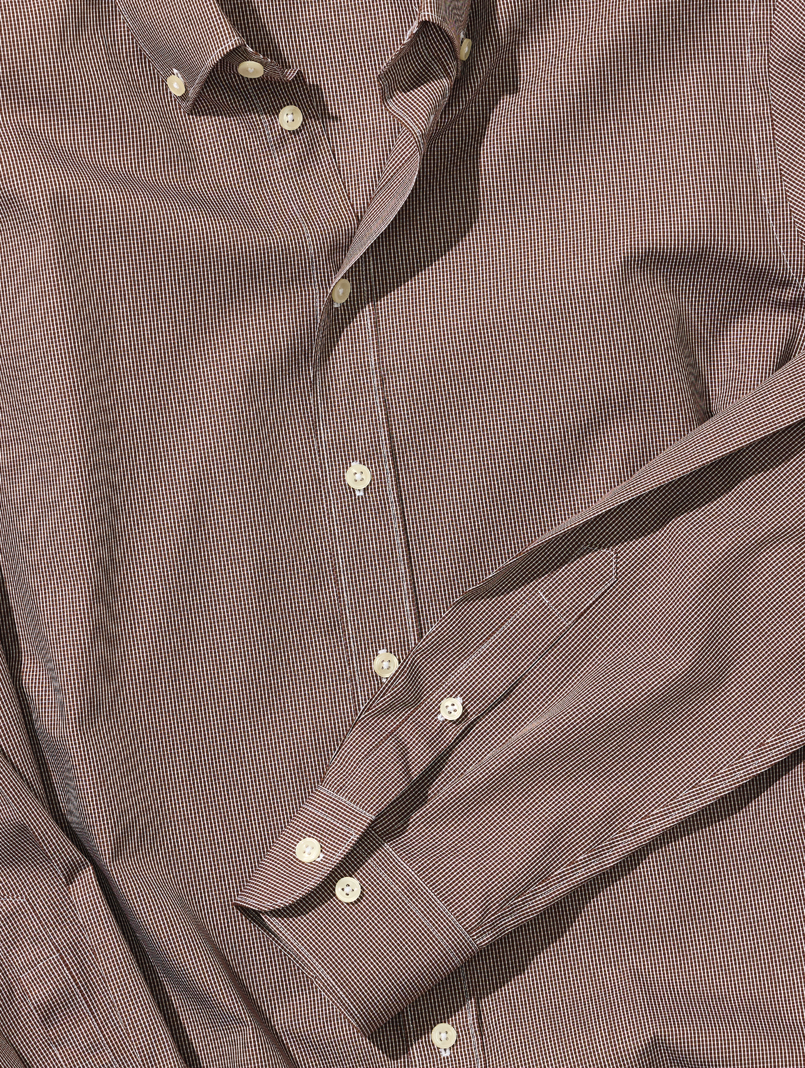 OB2 STUDIO MICRO-CHECK POPLIN | MEN (CHOCOLATE)