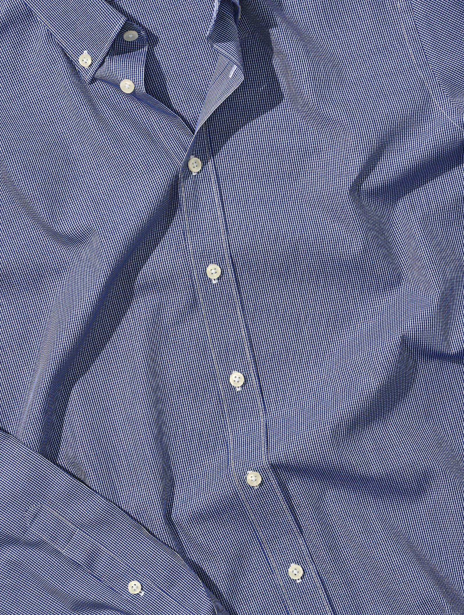 OB2 STUDIO MICRO-CHECK POPLIN | MEN (COBALT)