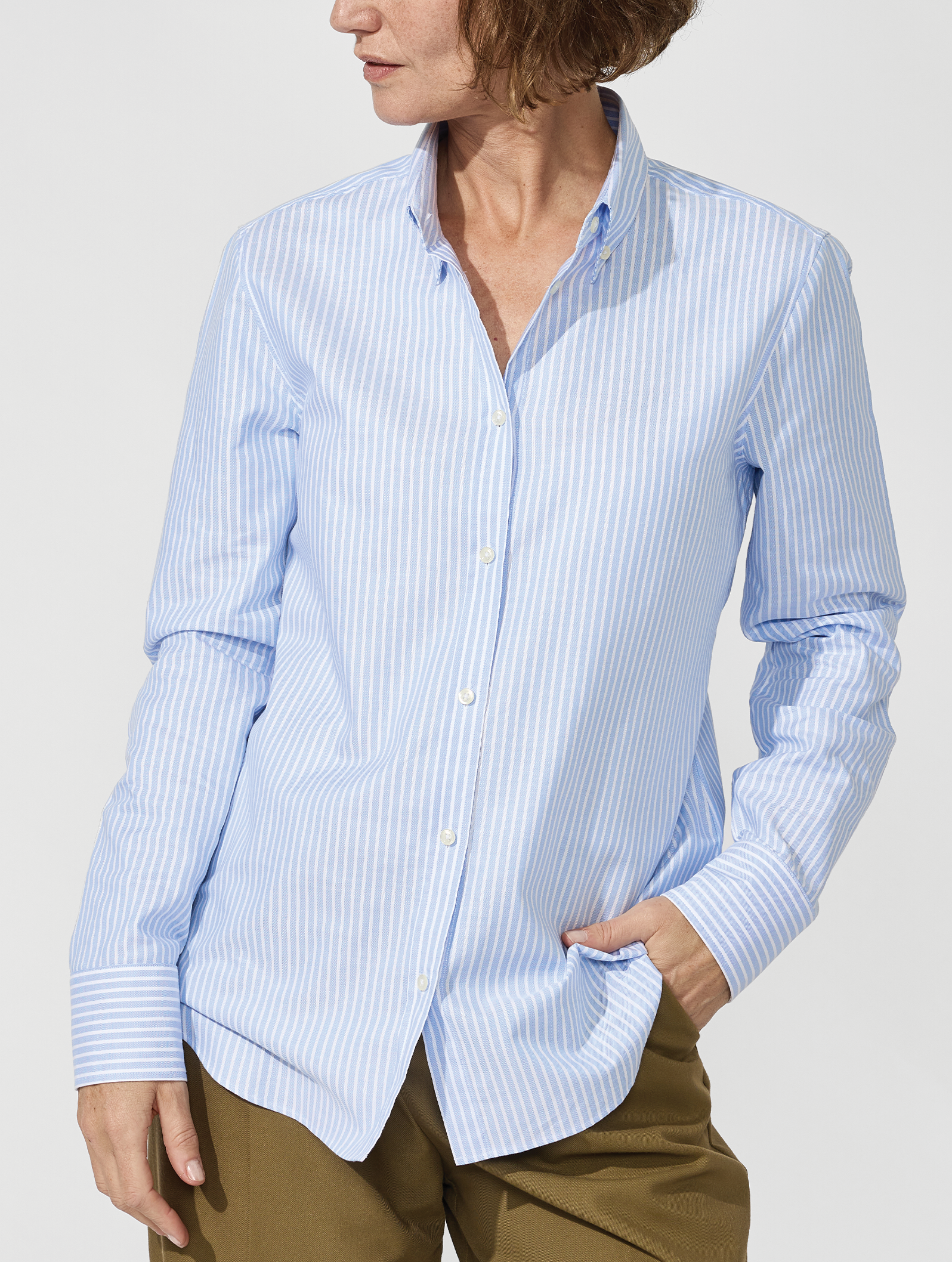 OB2 STUDIO CITY STRIPE OXFORD | WOMEN (LIGHT BLUE)