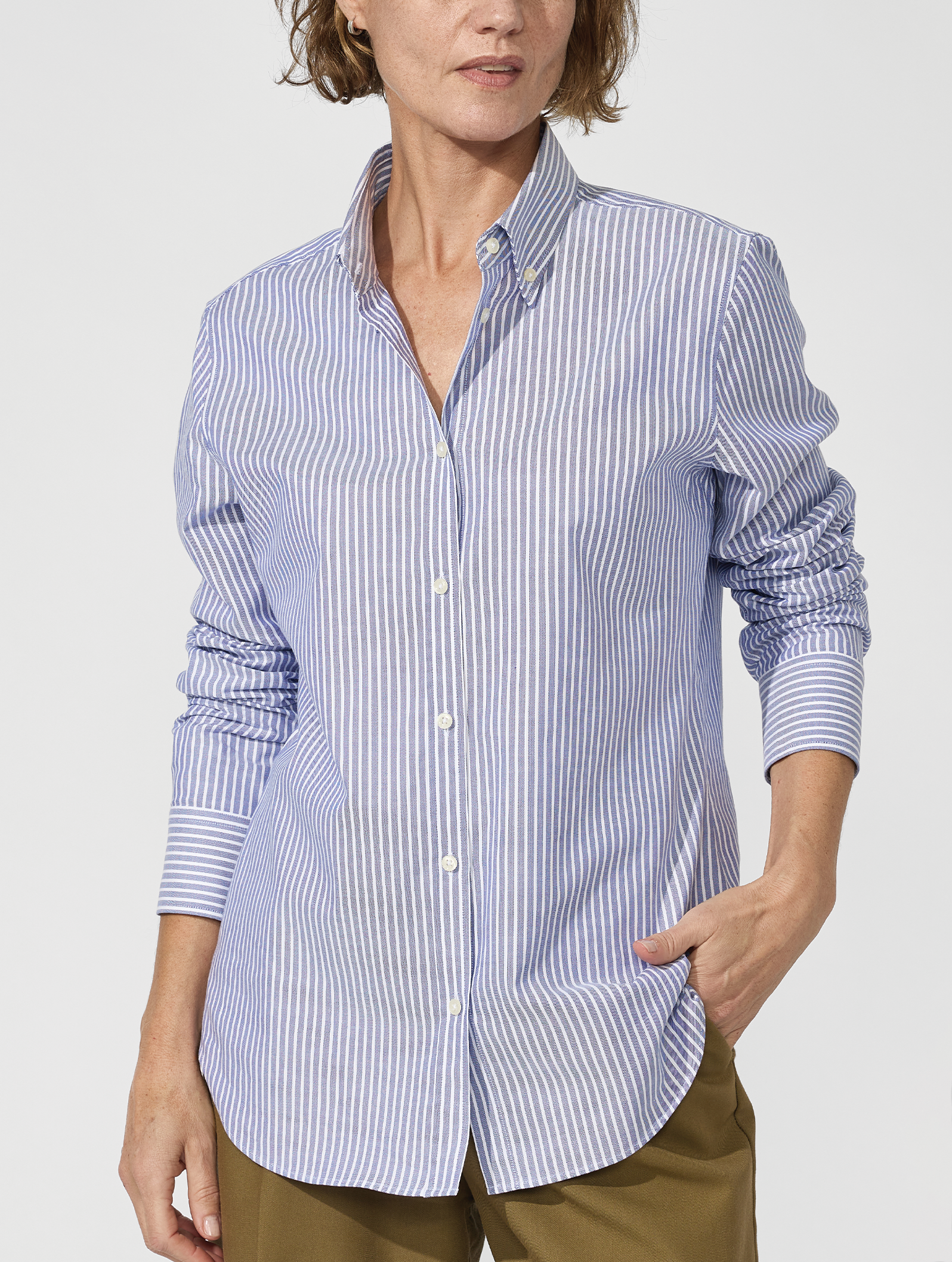 OB2 STUDIO CITY STRIPE OXFORD | WOMEN (NAVY)