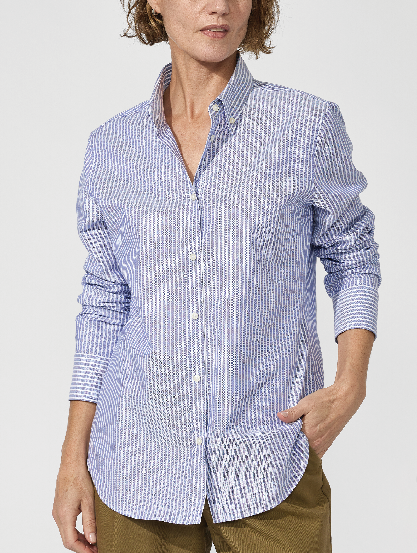 OB2 STUDIO CITY STRIPE OXFORD | WOMEN (NAVY)