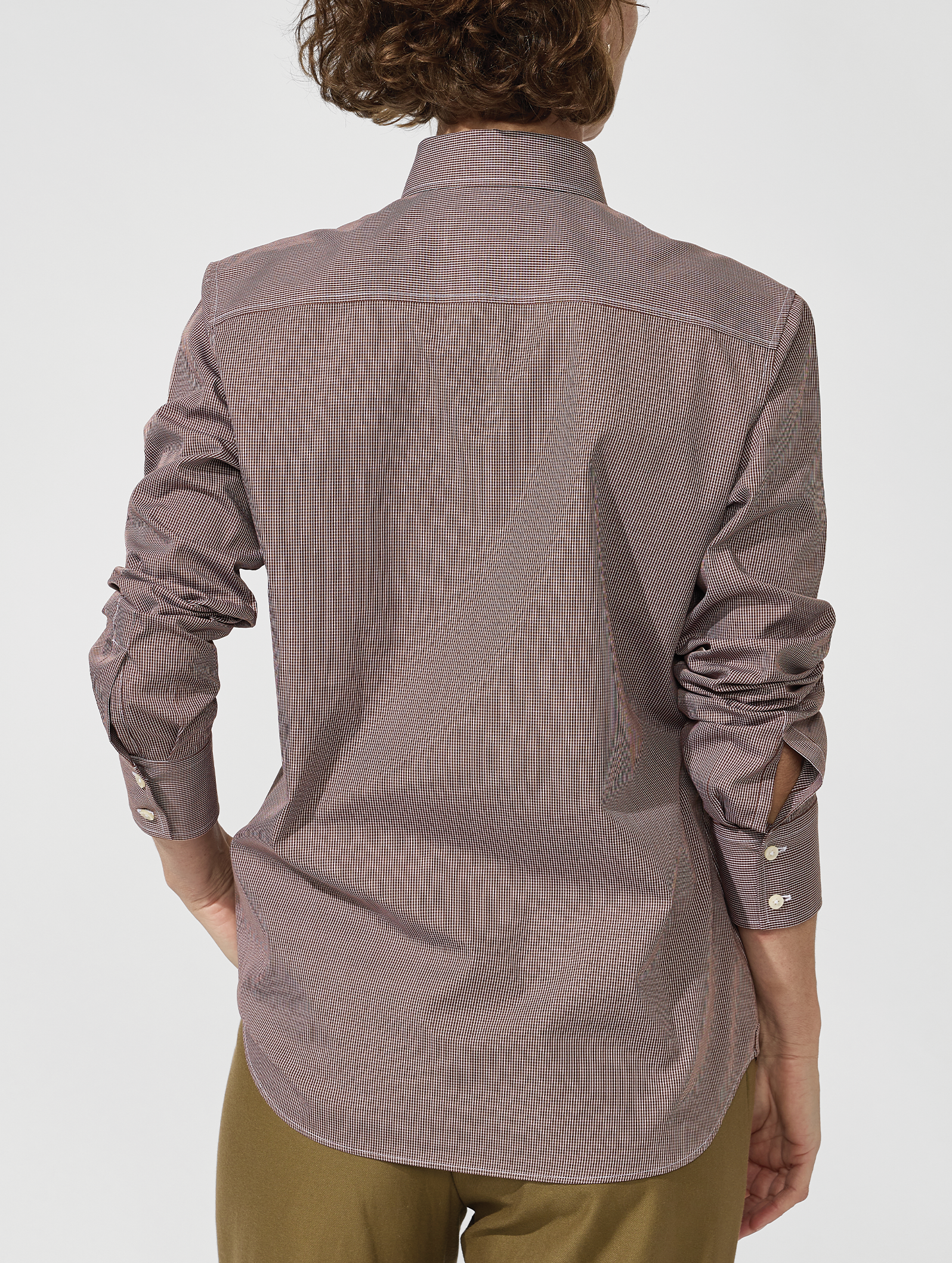 OB2 STUDIO MICRO-CHECK POPLIN | WOMEN (CHOCOLATE)
