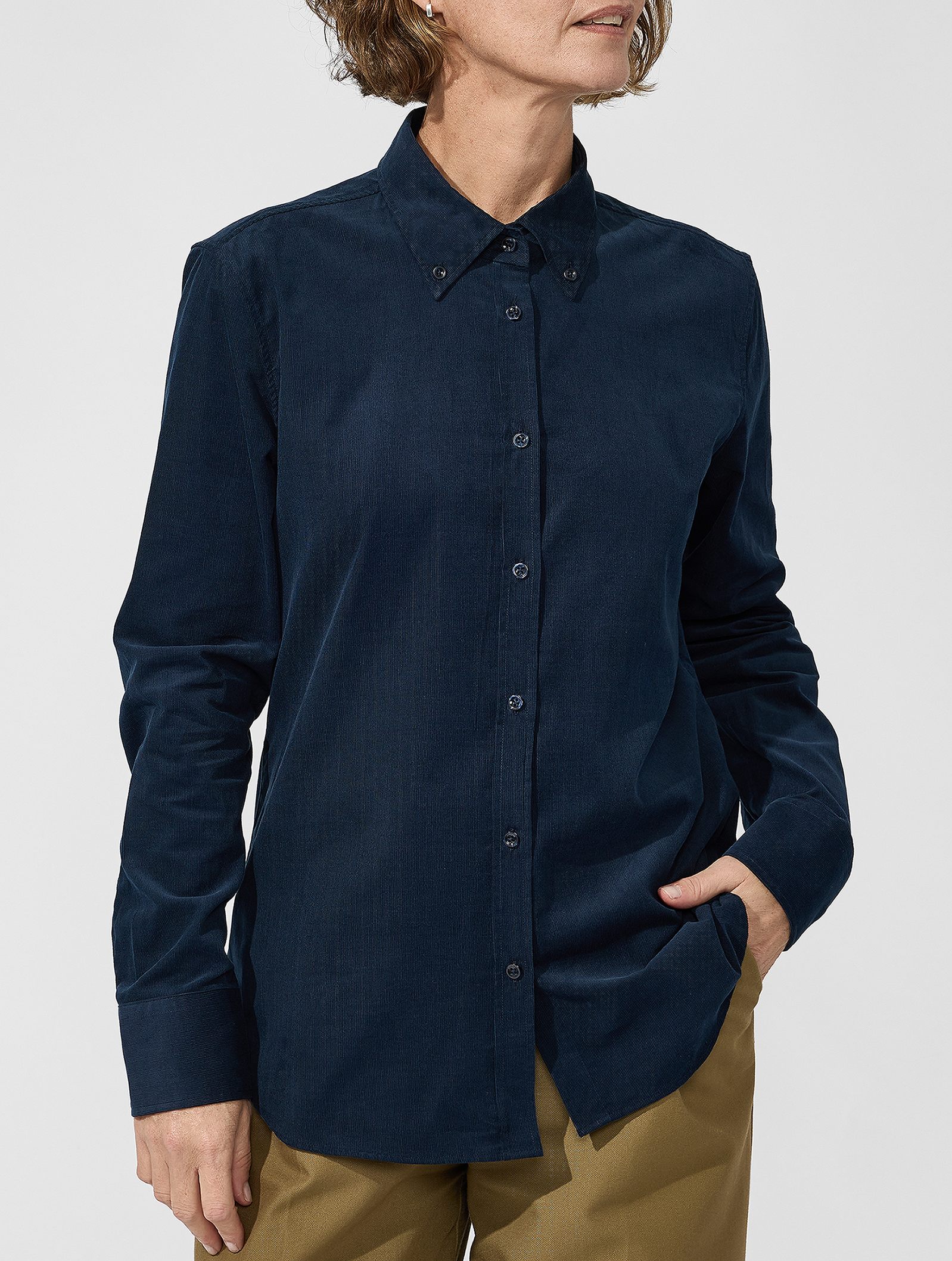 OB2 STUDIO NEEDLE CORD | WOMEN (NAVY)