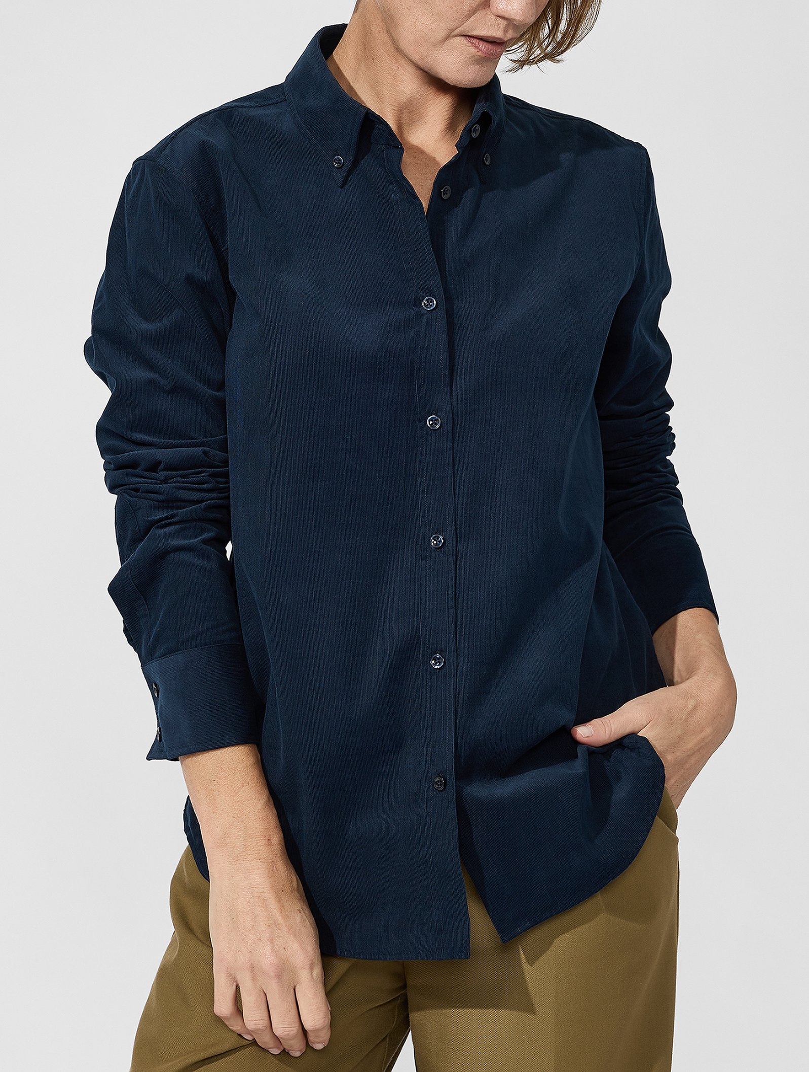 OB2 STUDIO NEEDLE CORD | WOMEN (NAVY)