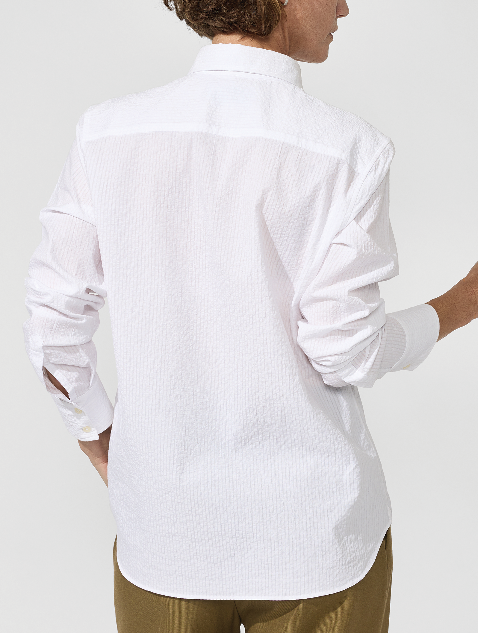 OB2 STUDIO SELF STRIPE SEERSUCKER | WOMEN (WHITE)