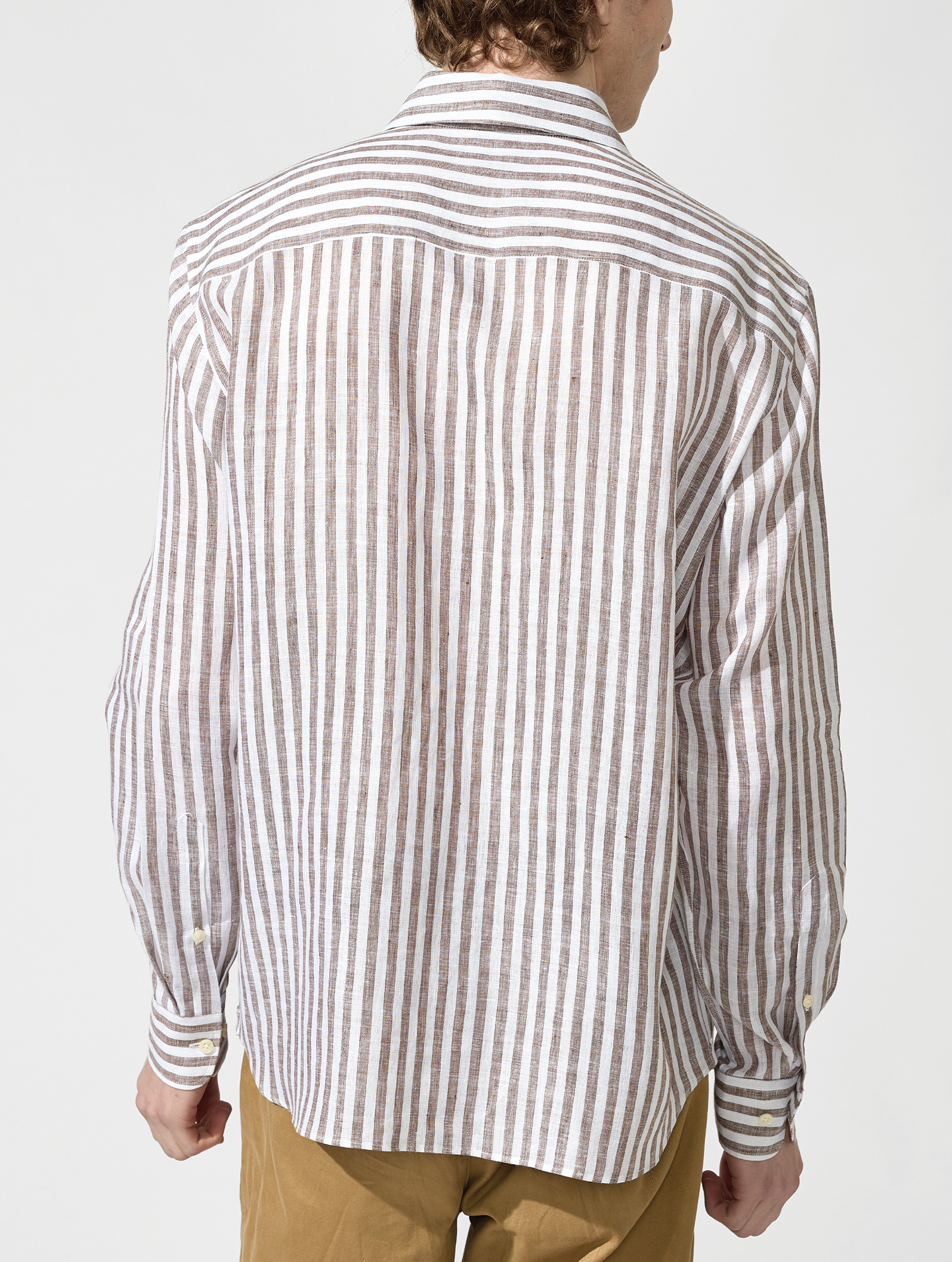 OB3 WEEKEND FINE LINEN BOLD BENGAL STRIPE | MEN (CHOCOLATE)