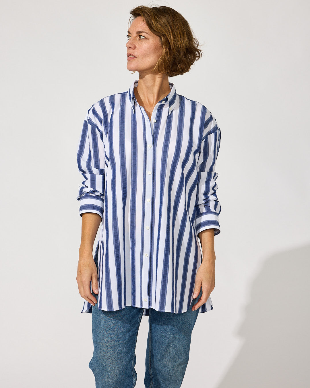 OB3 WEEKEND NAUTICAL SEERSUCKER | WOMEN (NAVY)