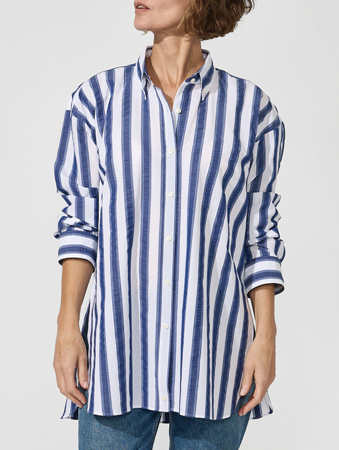 OB3 WEEKEND NAUTICAL SEERSUCKER | WOMEN (NAVY)
