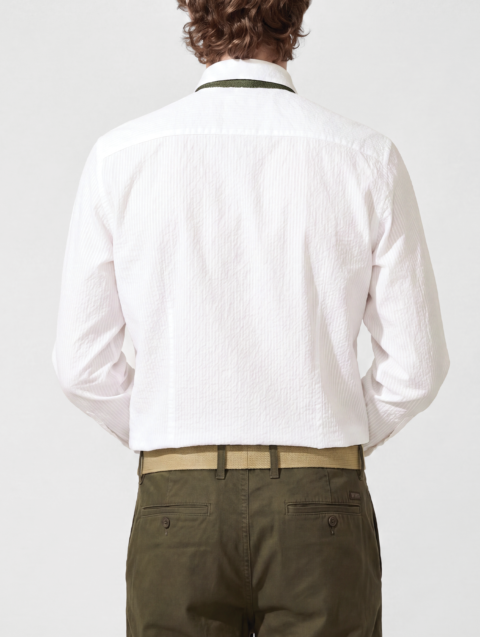 OB2 STUDIO SELF STRIPE SEERSUCKER | MEN (WHITE)