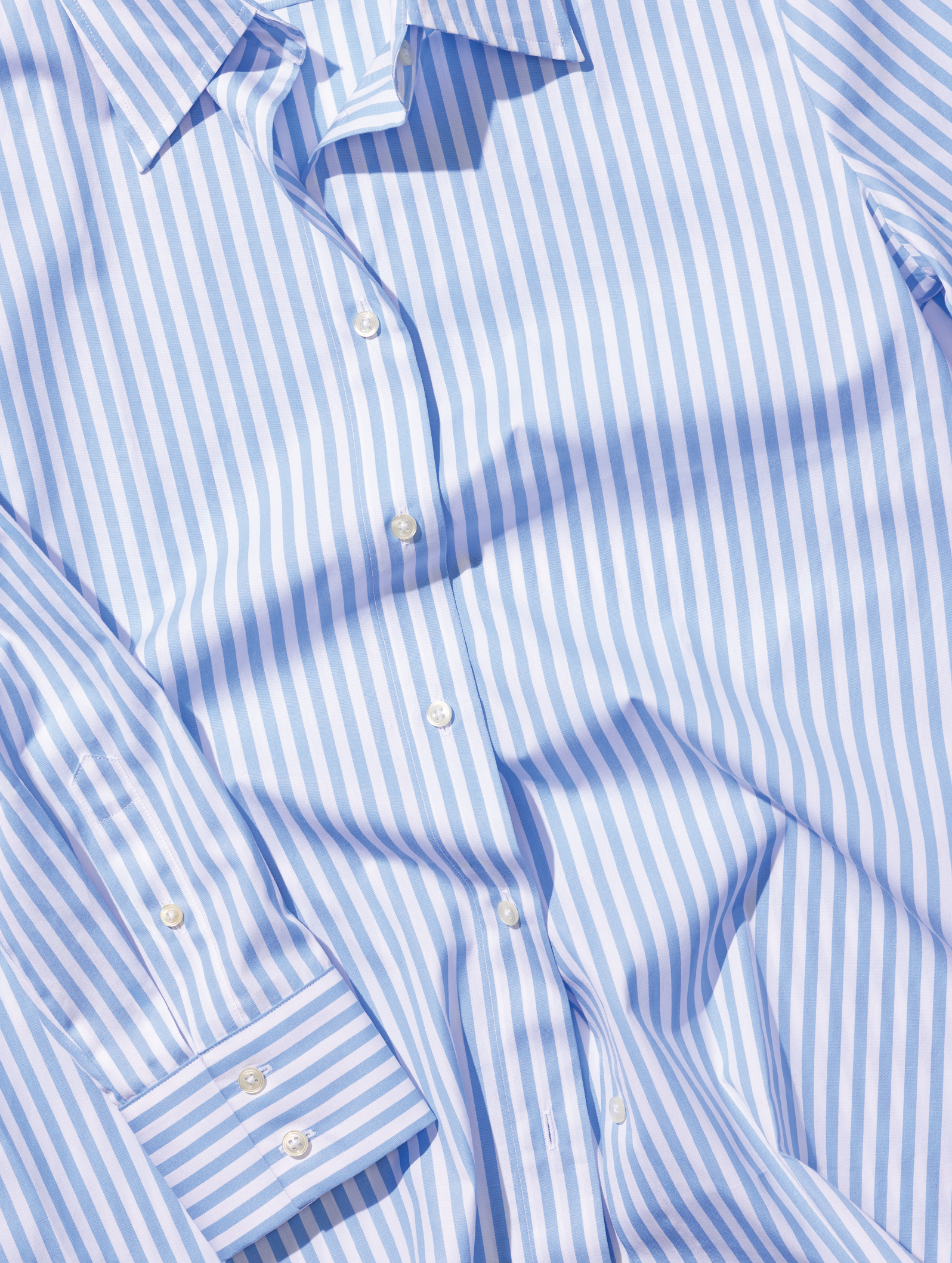 OB1 OFFICE BOLD BENGAL STRIPE FINE POPLIN | WOMEN (PALE BLUE)