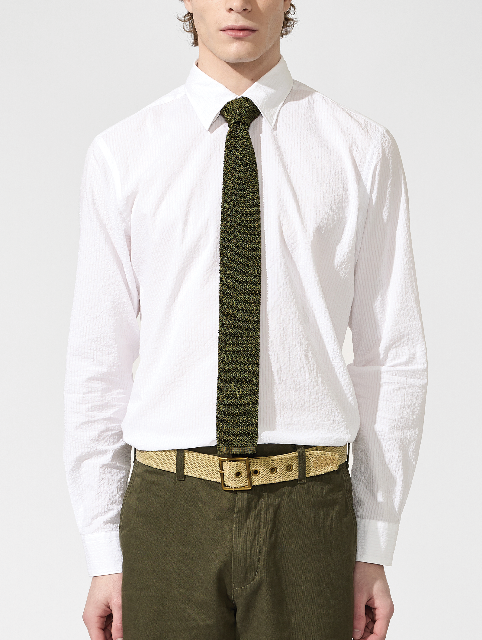 OB2 STUDIO SELF STRIPE SEERSUCKER | MEN (WHITE)
