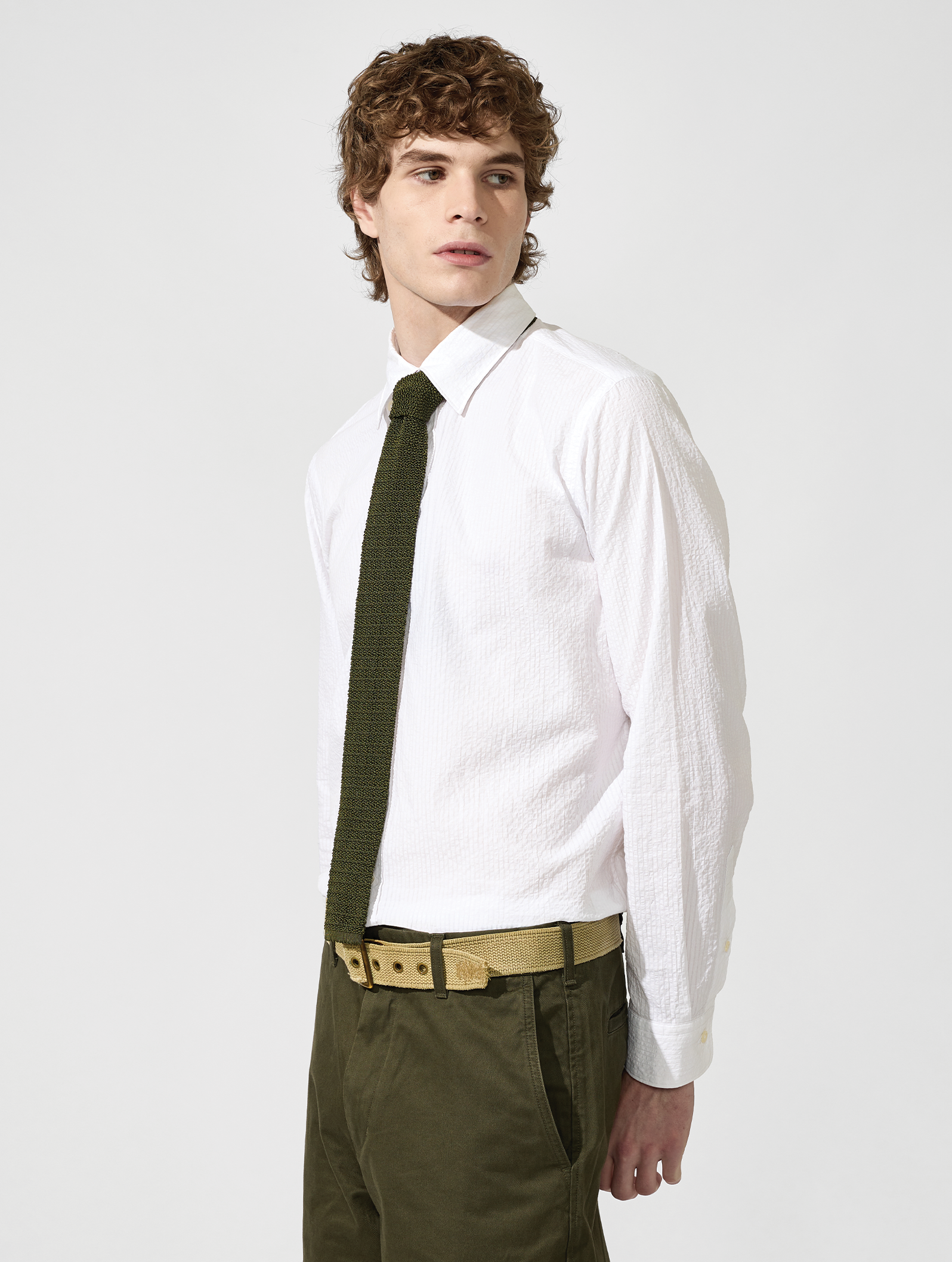 OB2 STUDIO SELF STRIPE SEERSUCKER | MEN (WHITE)