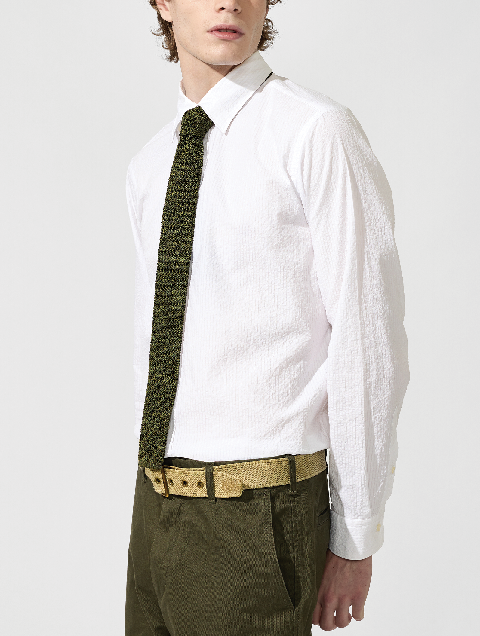 OB2 STUDIO SELF STRIPE SEERSUCKER | MEN (WHITE)